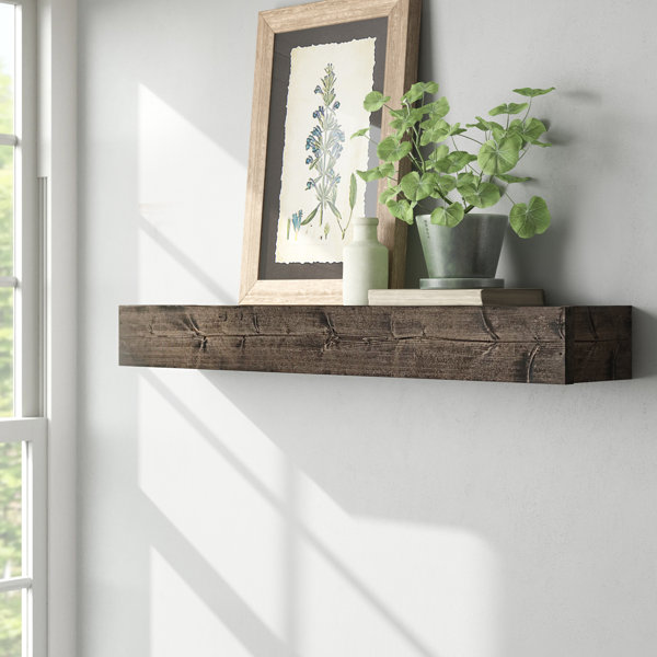 Birch Lane™ Rayle Pine Solid Wood Floating Shelf & Reviews Wayfair